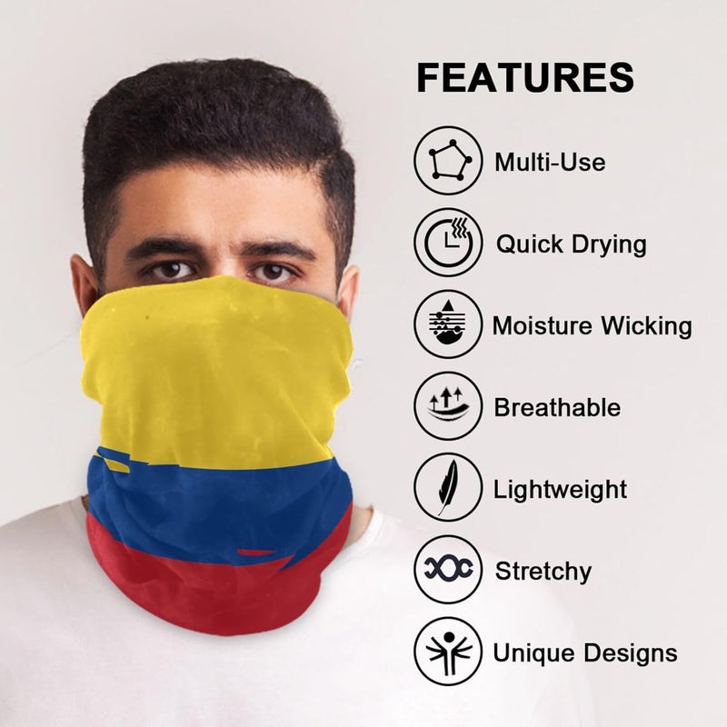 YQLROO Bandana Seamless Neck Gaiter Headwrap Balaclava Headband Headwear for Men and Women - Image 5